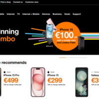 Screenshot of Orange Homepage