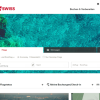 Screenshot of Swiss Air Website