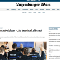 Screenshot of Luxemburger Wort